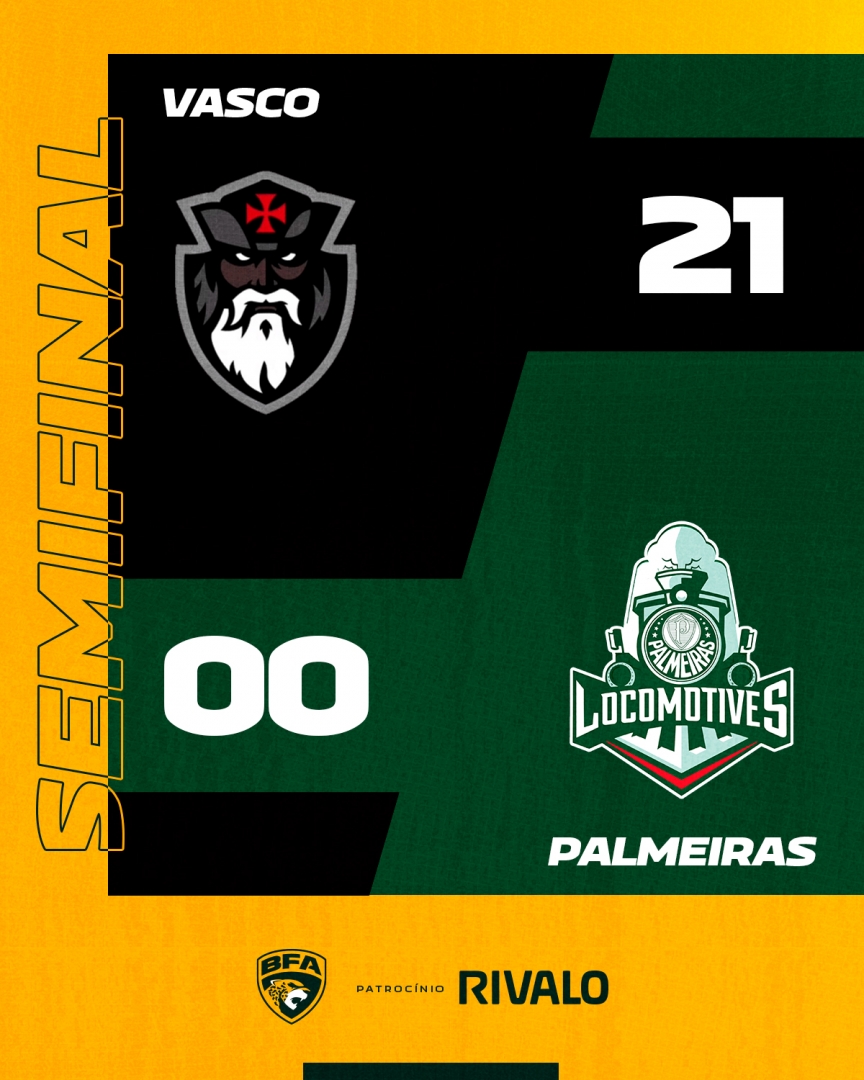 VASCO NA FINAL!

O @vascoalmirantes venceu o @palmeiraslocomotives e enfrentará o <a href="/galofamericano/">Galo Futebol Americano</a> na grande decisão da Conferência Sudeste da @ligabfaoficial.

#ligabfa