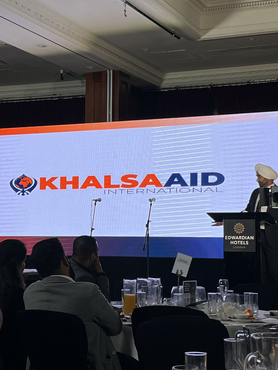 Khalsa_Aid's tweet photo. Thank you @SukhiBart for hosting our Annual Dinner last night at the @RBEhotels . You were brilliant ❤️✊🏽 https://t.co/ETfQK1lSVv
