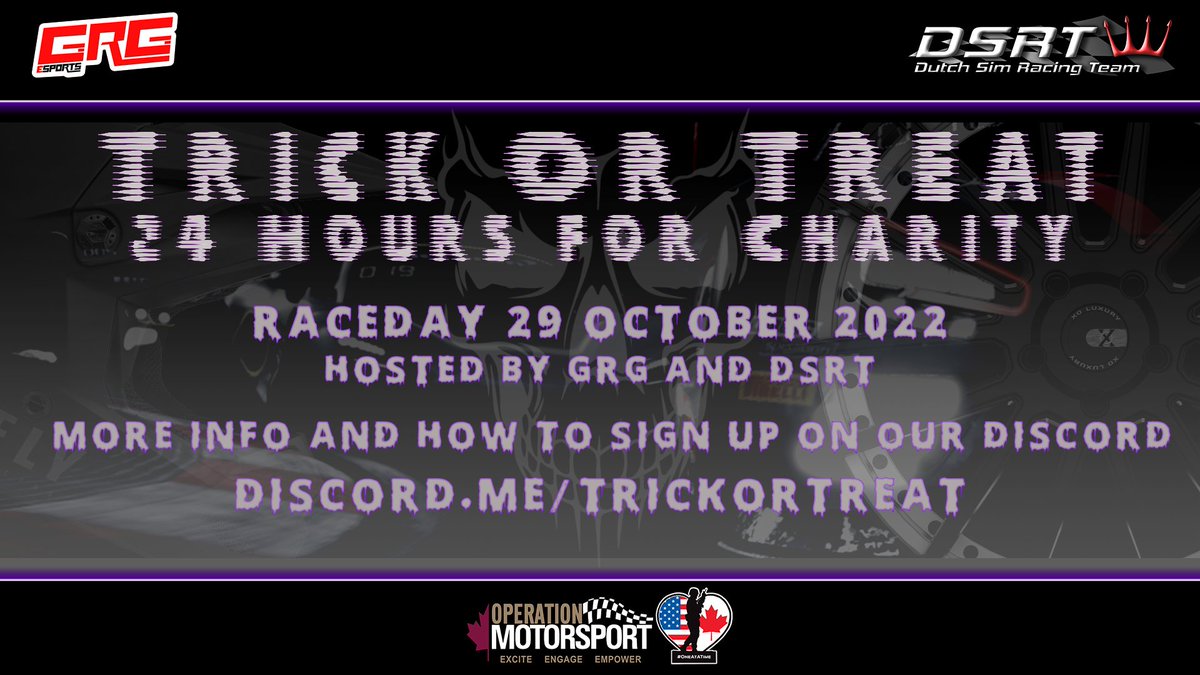 64 Cars. 24 Hours of Racing. 1 French Track. Sign ups are open for the 3rd DSRT X GRG charity event! Join us in supporting Operation Motorsport on the 28th/29th of October, Signups in the link attached thesimgrid.com/championships/… @DSRT_official @sim_grid