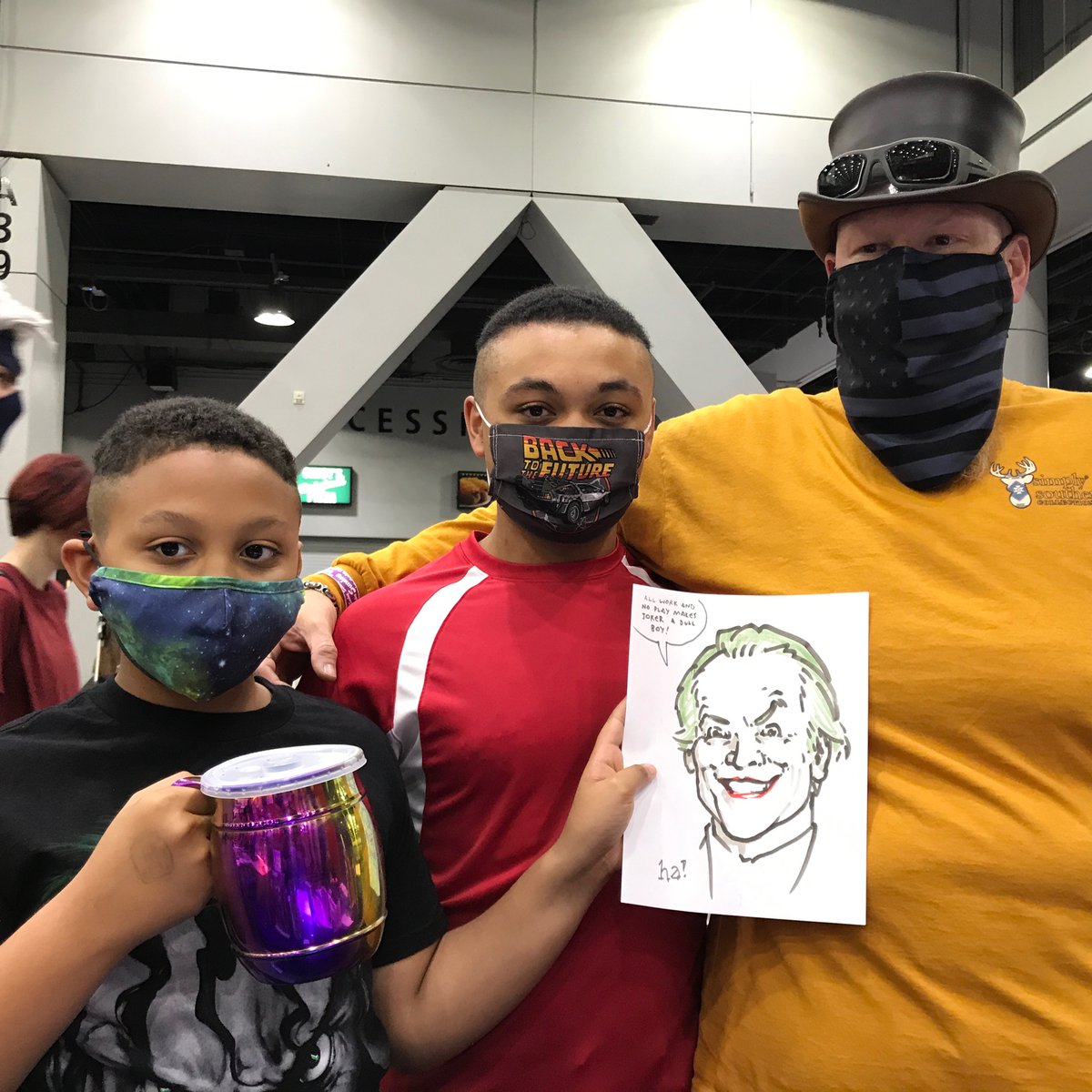 GeneHa's tweet photo. #JackNicholson #Joker #FreeSketchesForKids! #Batman #DCComics #Copic marker Last minute #sketch at @CinciComicExpo #geneha #CincyExpo2022 https://t.co/OjIskqjfu4