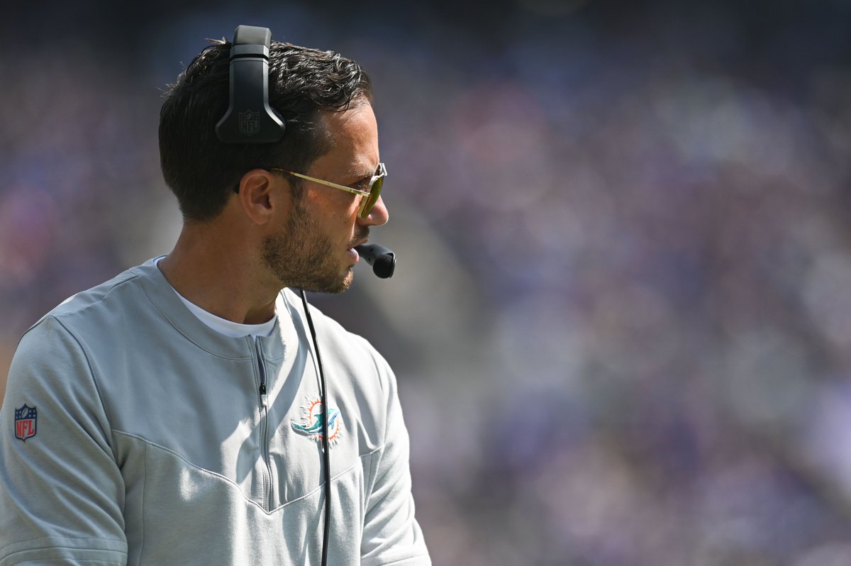 MySportsUpdate's tweet image. Mike McDaniel's is 3-0 to start his head coaching career with wins over Bill Belichick, John Harbaugh and Sean McDermott.