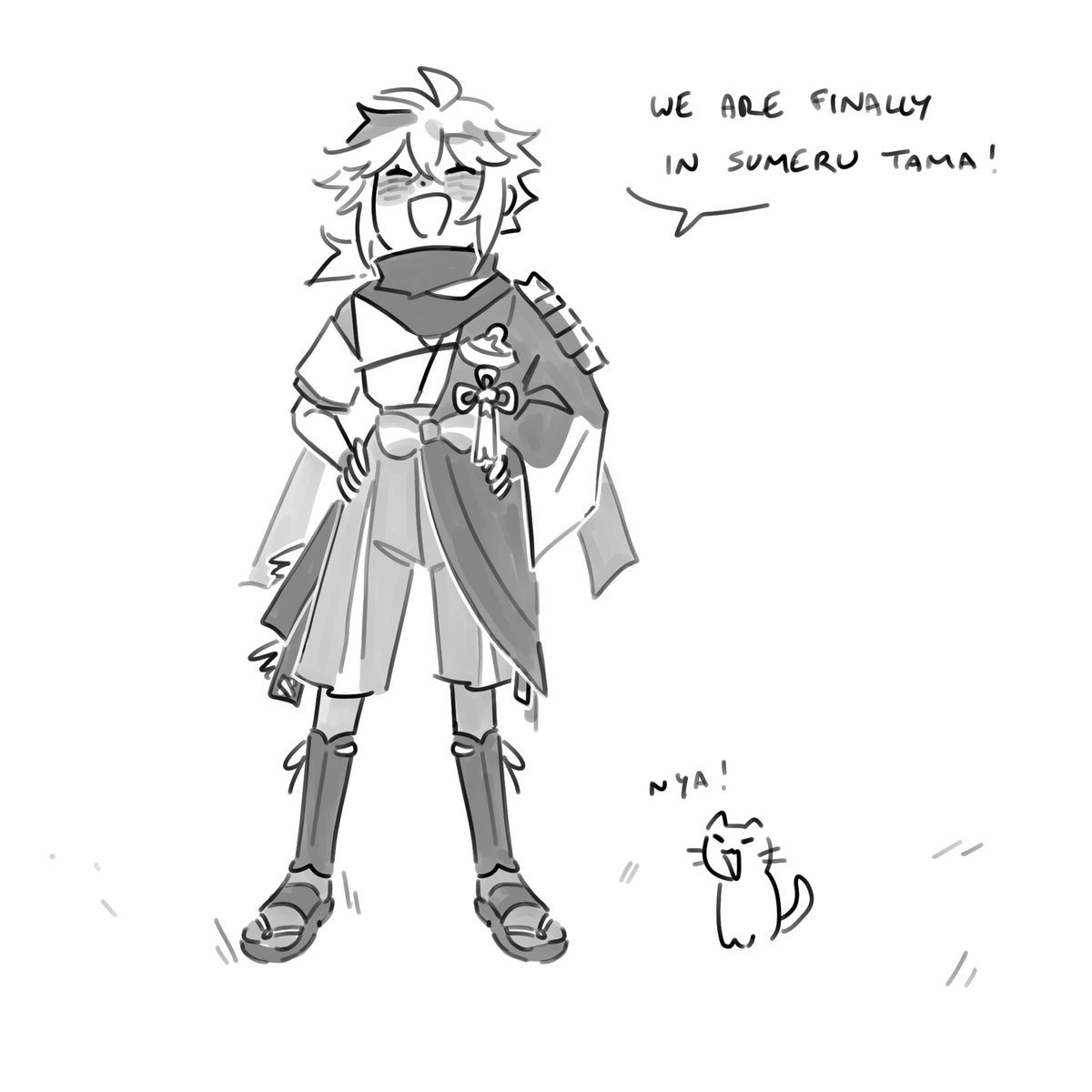 kazuhadoodle's tweet photo. The adventures of kazuha and tama in sumeru (part 1) https://t.co/C7Tkui4Q4R