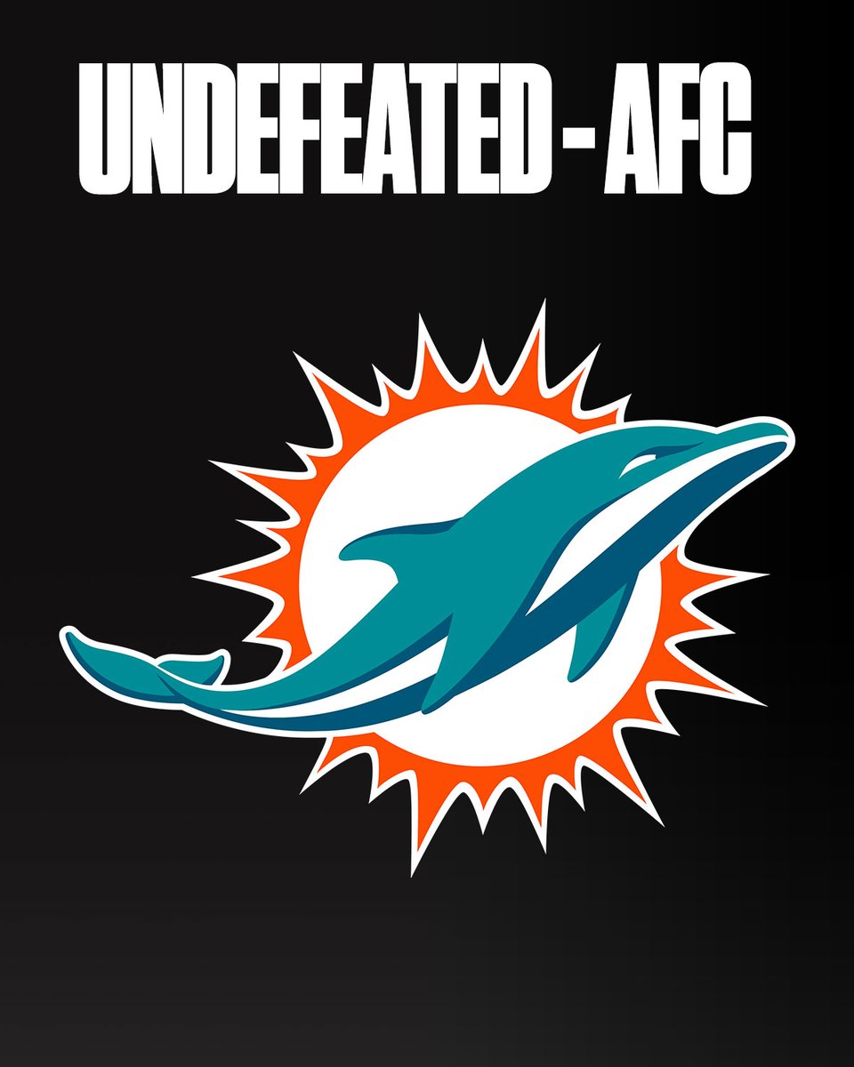 SNFonNBC's tweet image. THE ONLY UNDEFEATED TEAM IN THE AFC.

#FinsUp | #NFL
