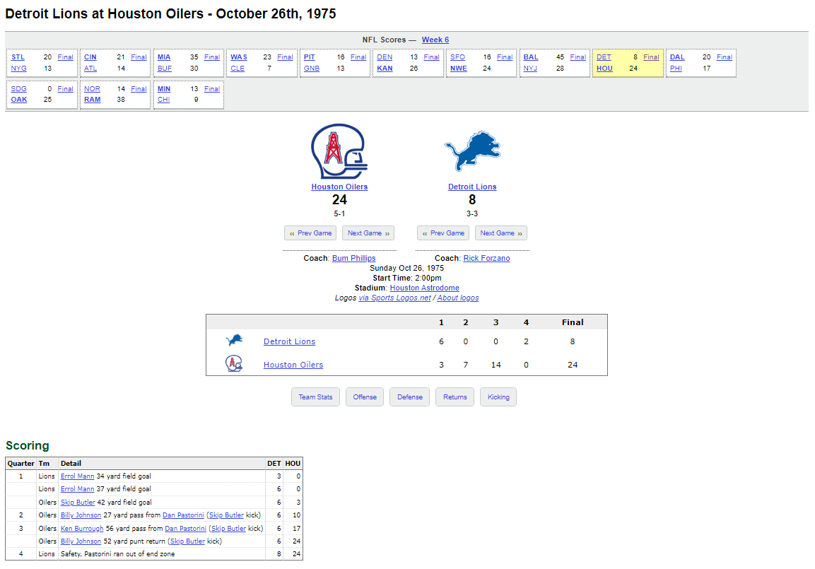 Last Time Igami on Twitter "NFL_Scorigami Last time this score