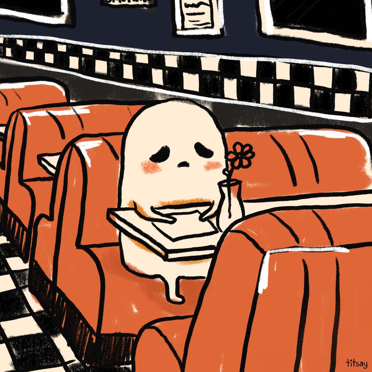 titsay's tweet image. their date didn't show up