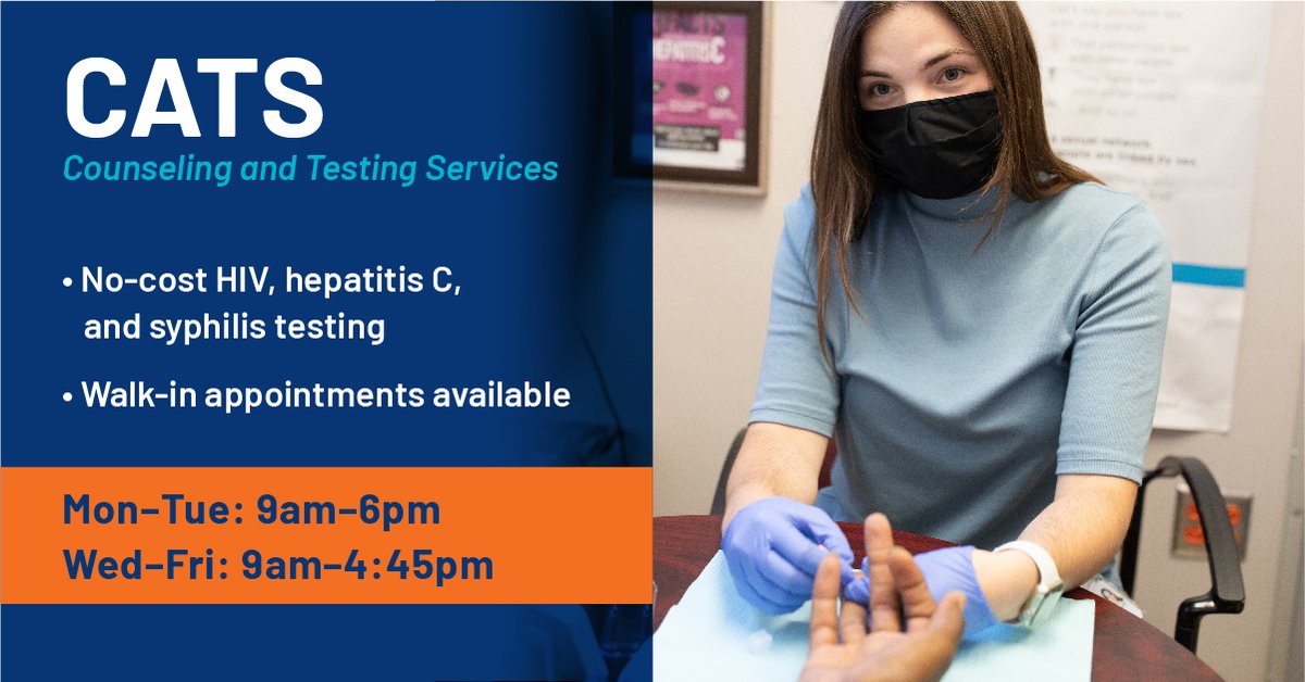 KCCAREHealth's tweet photo. September is Sexual Health Month! Take control of your sexual health with no cost, walk-in HIV, hepatitis C, and syphilis testing from CATS!
#sexualhealthmonth #KCCARE #KCCAREprevention https://t.co/XIELaZJIFg