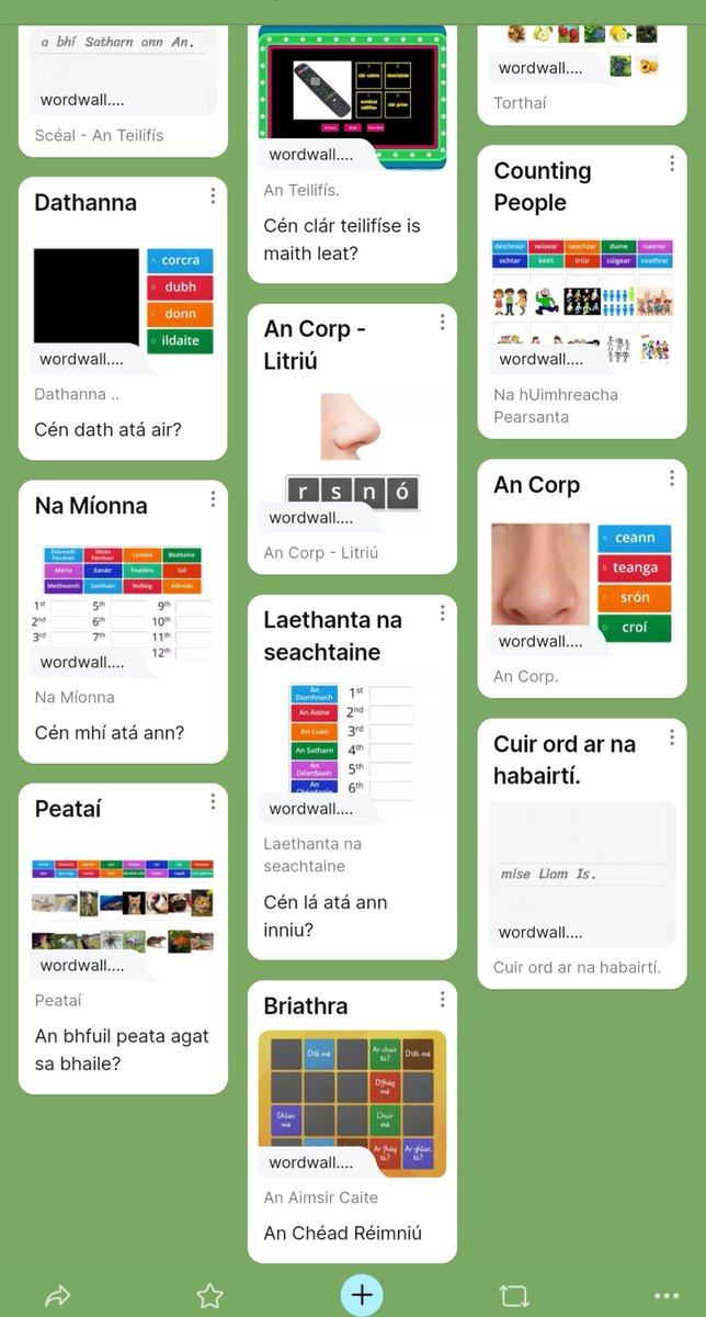 ffarry1's tweet photo. Link to some "Cluichí Gaeilge" that I have made for my classes: https://t.co/7CAf8aximm Can be used on IWB or on individual devices. Option to print for assessment too. Still a work in progress with more being added each week. Might be of use to someone. #edchatie #gaeilge https://t.co/6TcgLXMpUV