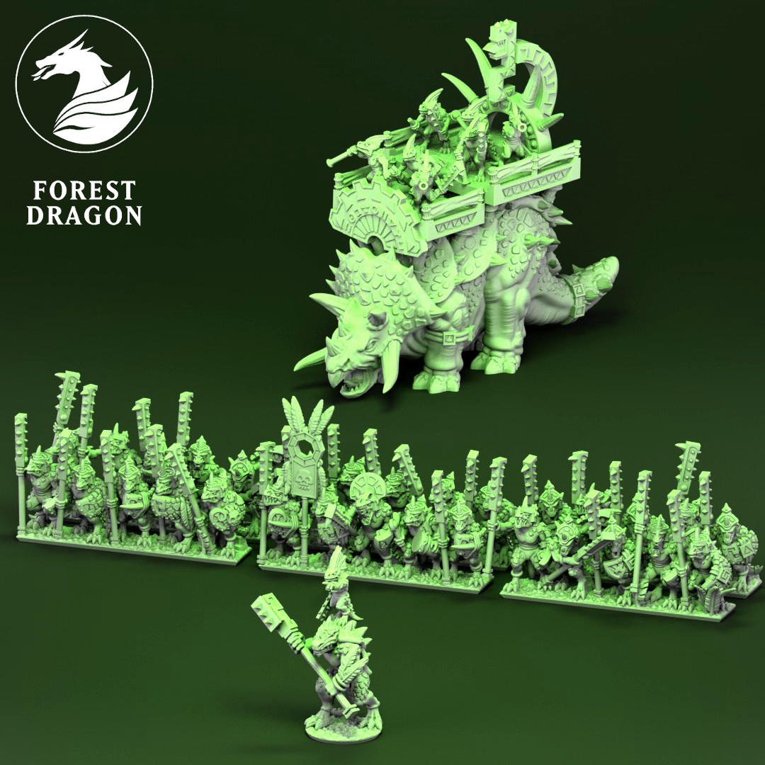 The Reptilian army will be completed (for now!) with our next release, adding the colossal megadon and the elite palace guard, plus another hero for battle ⚔

These will be available to @patreon supporters in the Glade Denizen ($5) tier or higher from October 2 🥳