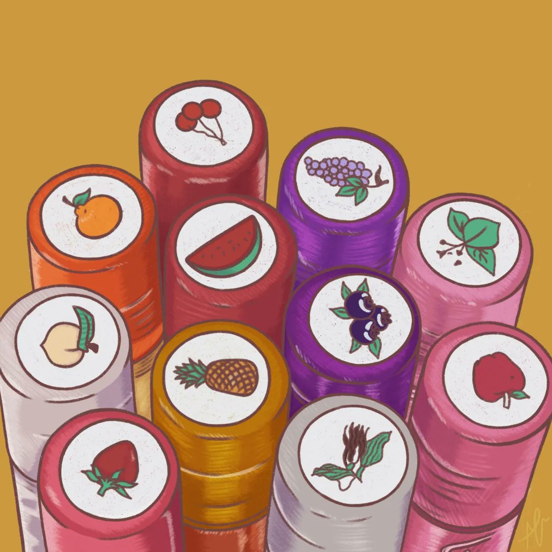 LTH_art's tweet photo. A set of roll on lip gloss I illustrated for @/megznglitter and @/hazellainee 's nostalgic paint challenge a month or so ago over on instagram

#nostalgia #artchallenge #illustrator #art #cuteart https://t.co/rntYiEGdLI