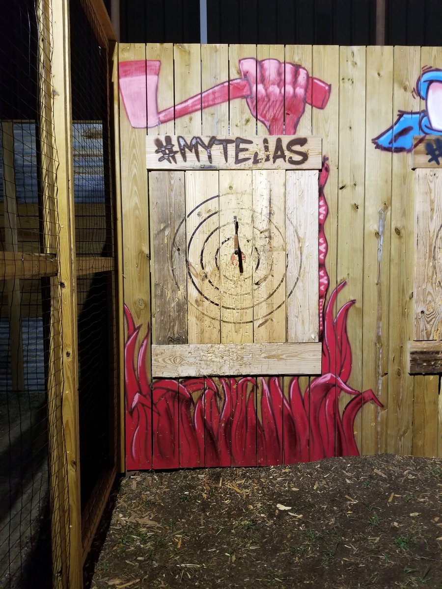 SonjaStapleton's tweet photo. @faithwoodlands Womens Retreat at Camp Tejas axe throwing is exhilerating!
#MyTejas https://t.co/QsDvC4Cch3