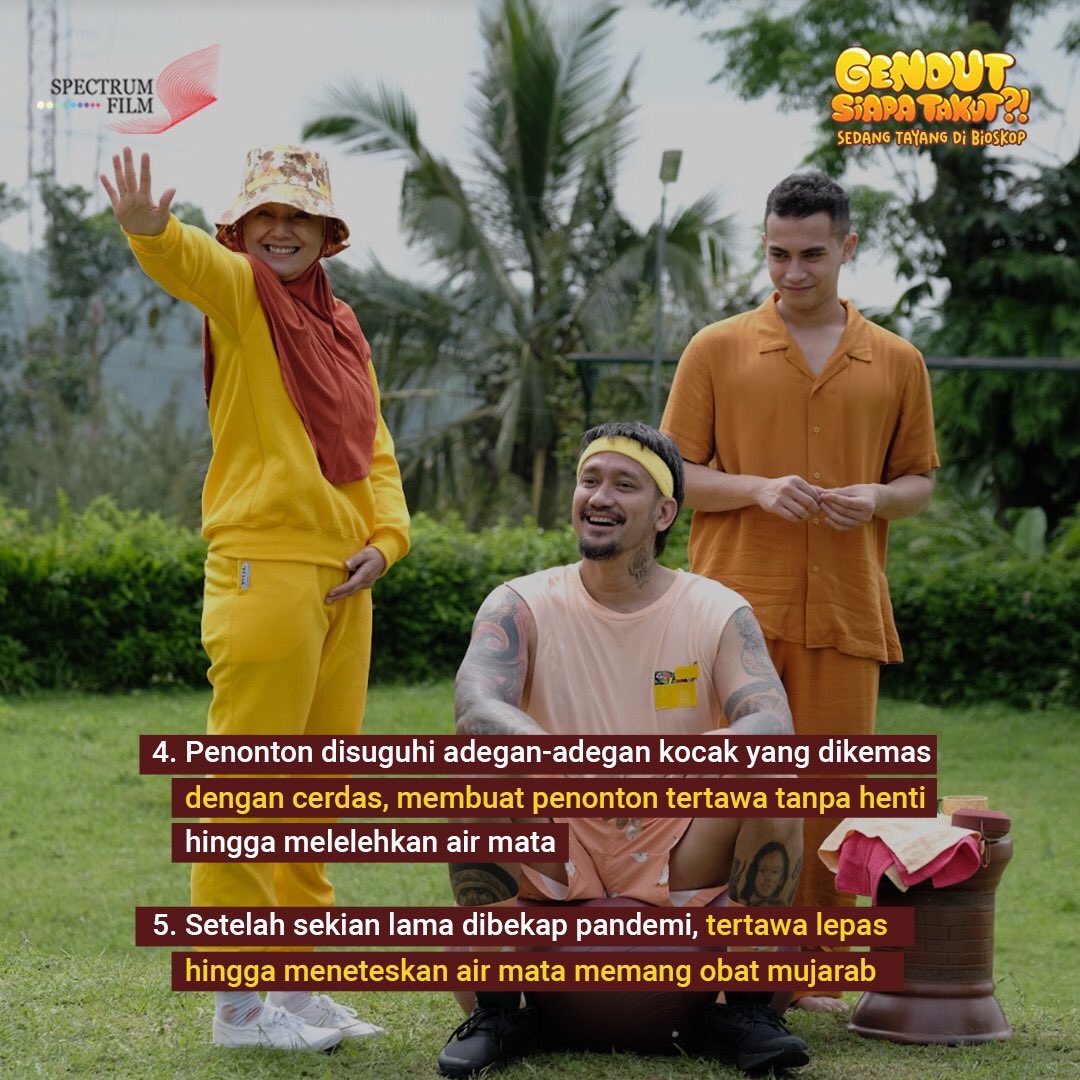 FilmGST's tweet photo. Terima kasih untuk ulasan yang mendetail dan dalam dari teman media @hariankompas. Terharu 💛💛

Buat temen-temen yang mau merasakan kelima poin tersebut, nonton Gendut Siapa Takut?! di bioskop!

Ayo kita buat bioskop ramai dengan tawa! 

#GendutSiapaTakut
#FilmGendutSiapaTakut https://t.co/NngyGn6udi