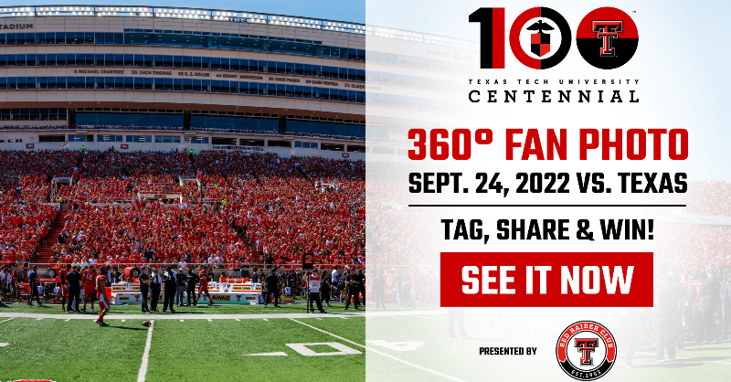 TexasTechFB's tweet photo. If you were at the game Saturday, there's a good chance you can find yourself in this 360 fan photo! 

Tag yourself, enter a giveaway, and more ⬇️