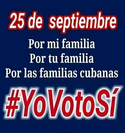 El pueblo de  #Cuba una vez màs da el paso al frente. Los cubanos firmes en su decisión del #YoVotoSiPorElCodigoDeLasFamilias . Nada ni nadie podrà vencer a #Cuba . #CubaPorLasFamilias #CubaPorLaPaz