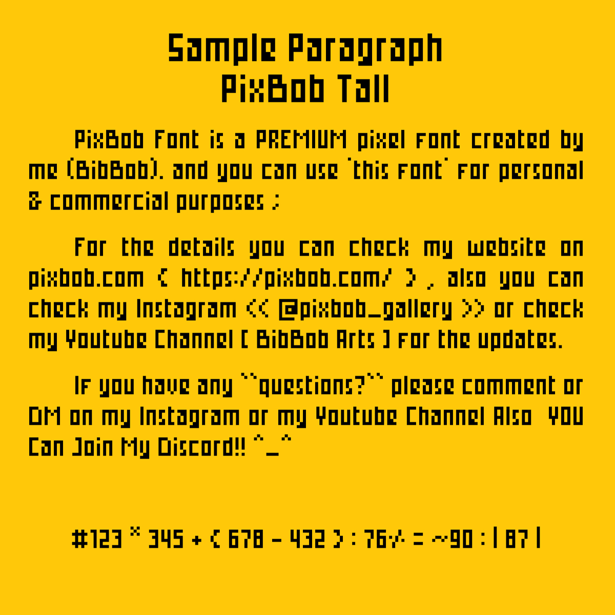 PixbobArt's tweet photo. PixBob Tall - Premium Pixel Font #font #pixbob #pixel #Pixelart #pixelfonts https://t.co/63O2LpGfQm https://t.co/lZ5ohGVoRd