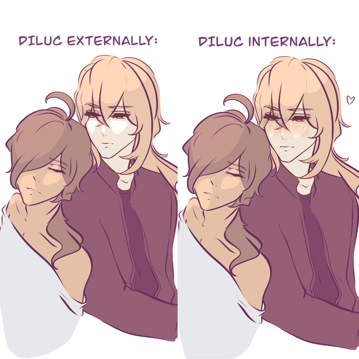 how i imagine diluc reacts to accidental #luckae PDA …soft klk makes me wEAK 😫🫠🥰