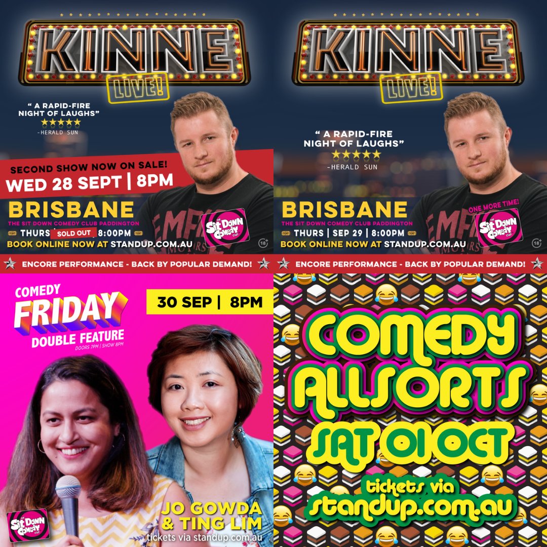 The Sit Down Comedy Club (@sitdownclub) on Twitter photo This week at the Sit Down! Featuring the likes of: <a href="/TroyKinne/">Troy Kinne</a>, <a href="/GowdaJo/">Jo Gowda</a>, <a href="/gregsullivanha/">Greg Sullivan</a> & MORE!
Grab your tickets here: standup.com.au This week at the Sit Down! Featuring the likes of: <a href="/TroyKinne/">Troy Kinne</a>, <a href="/GowdaJo/">Jo Gowda</a>, <a href="/gregsullivanha/">Greg Sullivan</a> & MORE!
Grab your tickets here: standup.com.au