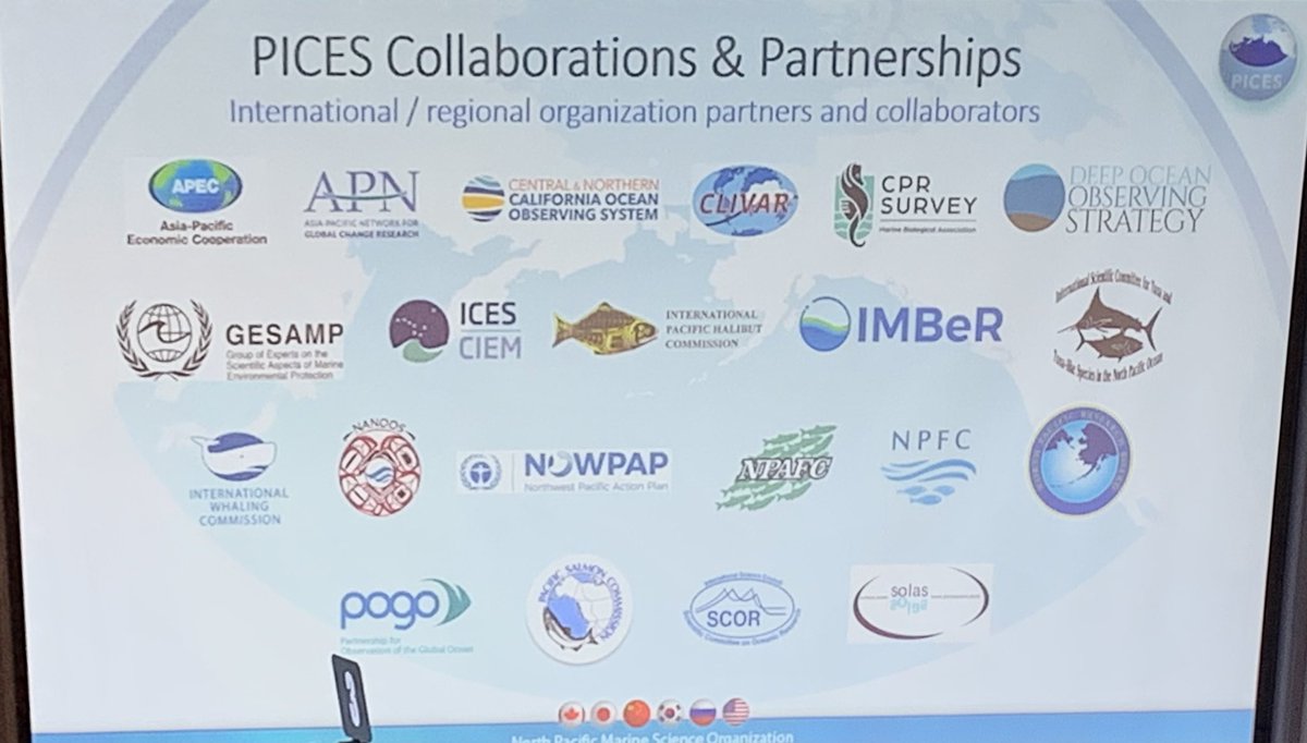 Some of the great collaborating partnerships with <a href="/PICES_MarineSci/">PICES - North Pacific Marine Science Organization</a> including @IPHCinfo   #Busan #PICES2022