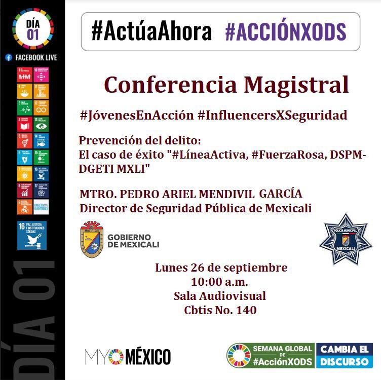 julioavilesr's tweet photo. Este lunes 26 iniciamos nuestra Semana de AccionXODS. Buscamos crear conciencia y promover acciones en favor del desarrollo sostenible #Action4SDGs #CambiaElDiscurso @MYWorldMexico https://t.co/aXGn37xz2w