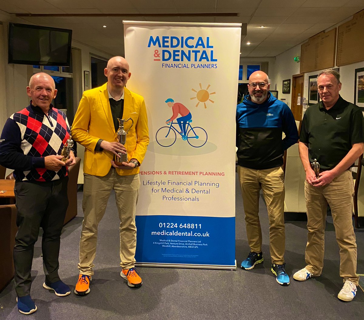 Just home from 2nd Annual Emergency Care Golf Society Outing <a href="/OldmeldrumGolf/">Oldmeldrum Golf Club</a> . A great day spent with colleagues &amp; friends  from <a href="/NHSGrampian/">NHS Grampian</a> and <a href="/Scotambservice/">Scottish Ambulance</a> . Well done to all taking part. Watching staff laugh and joke despite the current pressures was the highlight for me!