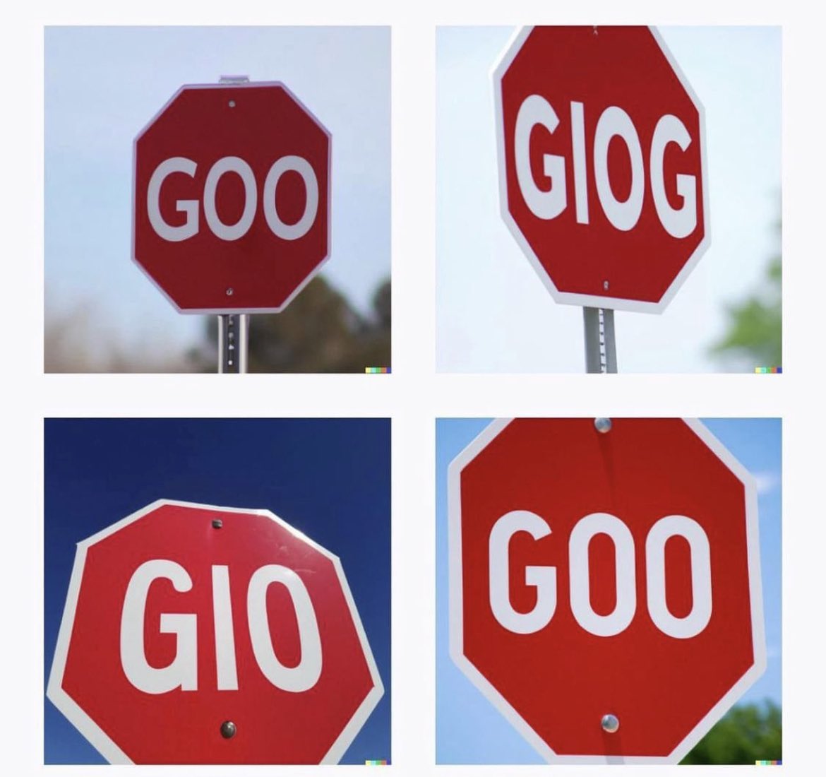 nocontextmemes's tweet photo. A stop sign that says go https://t.co/wK5iSrMPwG