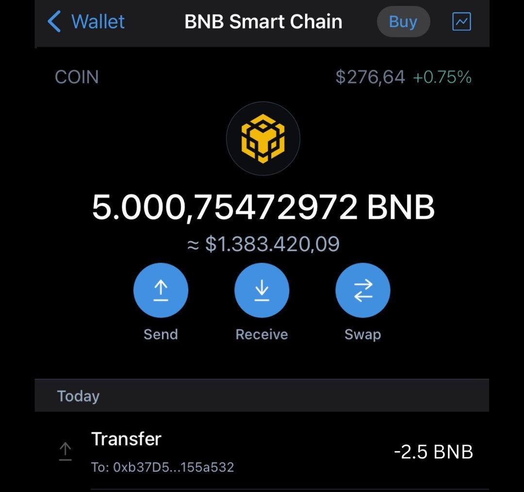 🎁15 $BNB will sent to your Wallet 🎁 A person who retweets, follows me and retweets + retweet pinned 📌 will receive 15 $BNB ( $4,420 ) (yes, for real) Drop your wallet address