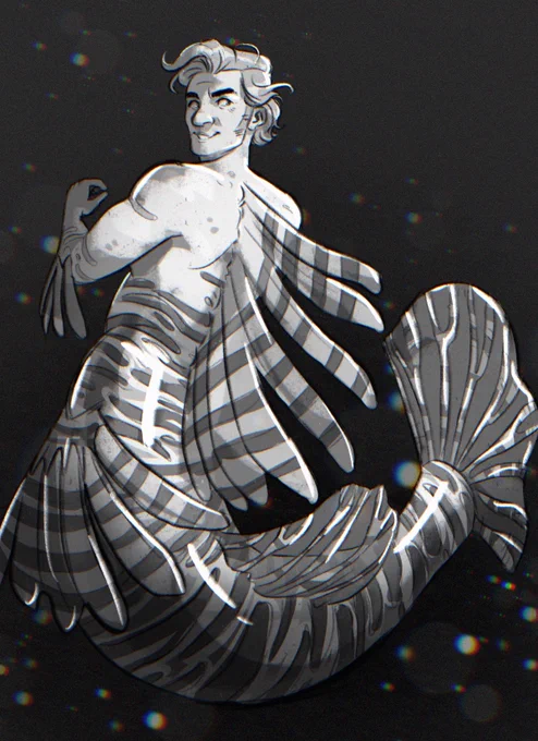 A kofi request for a mer! Stede since we had mer! Ed last time, thank you so much  Something about a lionfish just felt right for stede 