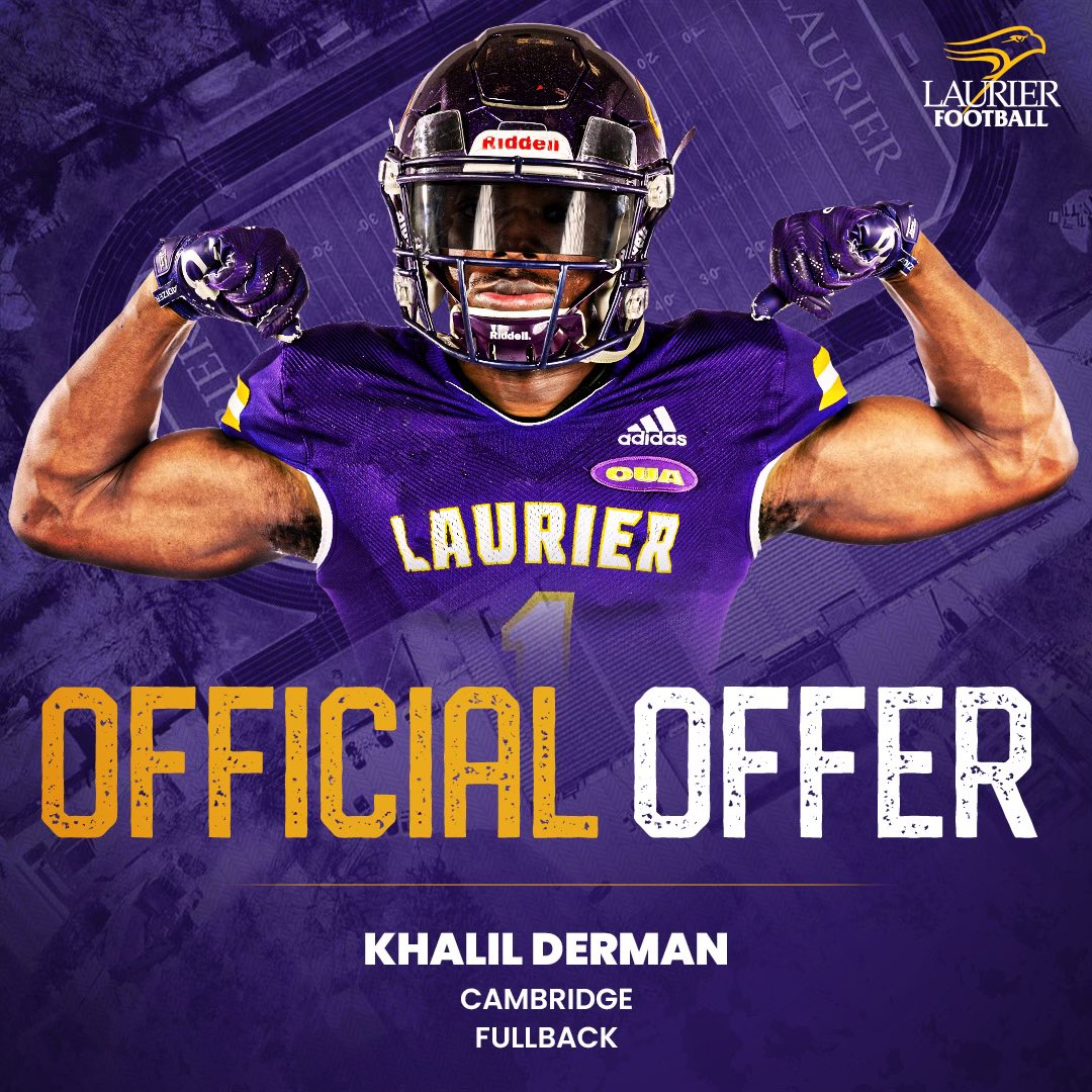 Khalildermanfo1's tweet photo. Blessed to announce that I have received a scholarship offer from @LaurierFootball Huge thank you to @MichaelFaulds @CoachGalloway @ZachScotto https://t.co/hBrZ9df2Eo
