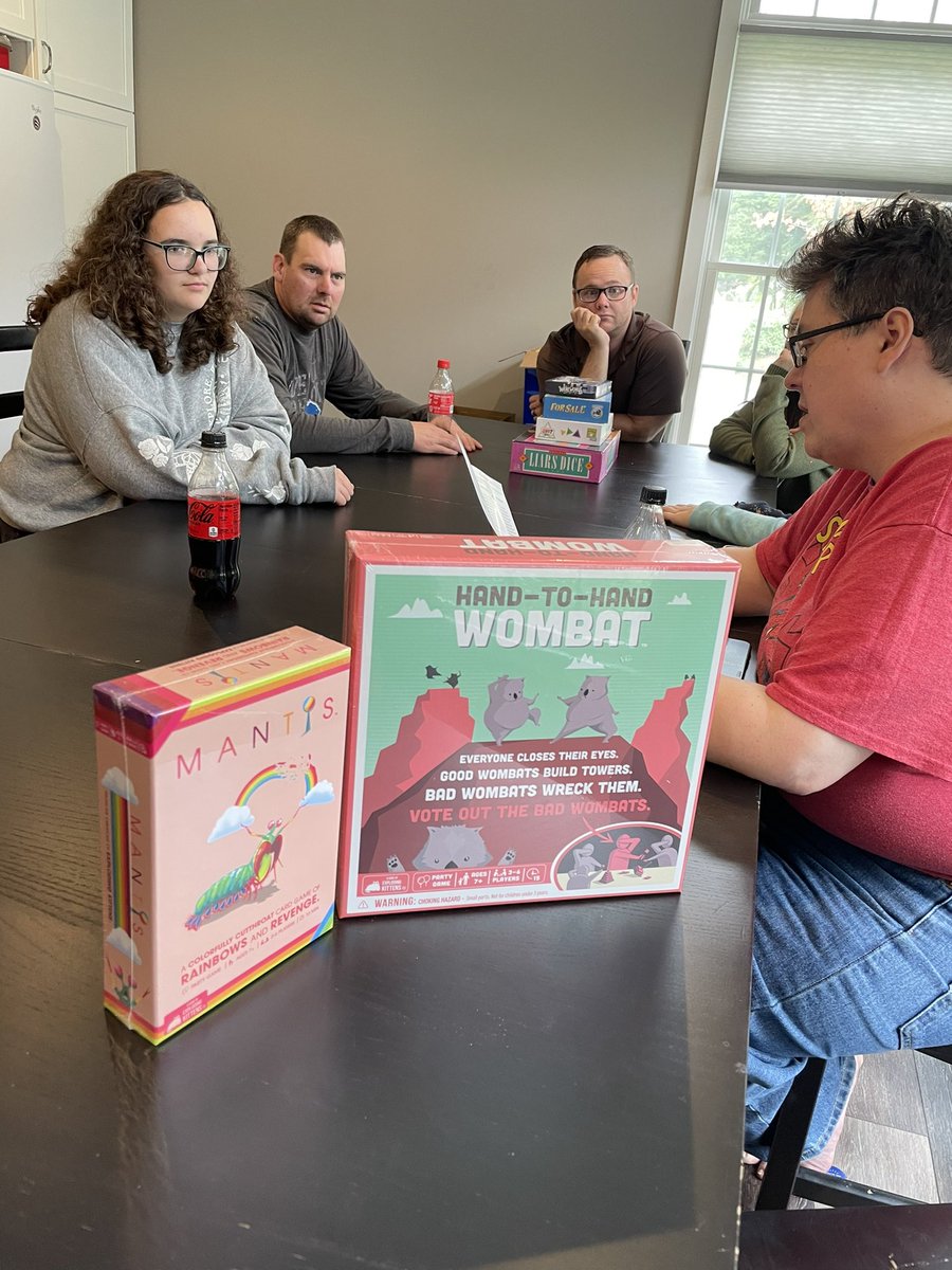 awcricket's tweet photo. Got to try #mantiscardgame and #handtohandwombat thanks to @Tryazon and @gameofkittens today with friends. Mantis was definitely our favorite! You can shop all games at https://t.co/fiUPRgFhFG using code MANTISPARTY to get buy 2 get 1 FREE. #tryzon #explodingkittens https://t.co/72WjPMgFOZ