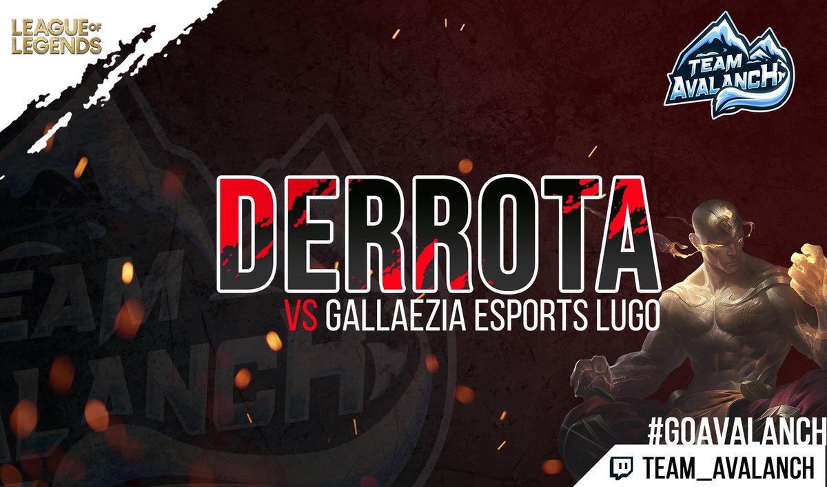 Y terminamos el día con un una derrota agridulce frente a <a href="/GallaeziaG/">Gallaezia eSports</a> Lugo en la que nuestros chicos han dado un buen nivel pero no han conseguido hacerse con ningún mapa.

GG a los rivales y nosotros seguiremos trabajando en darle más fuerza a la avalancha!
#GoAvalanch