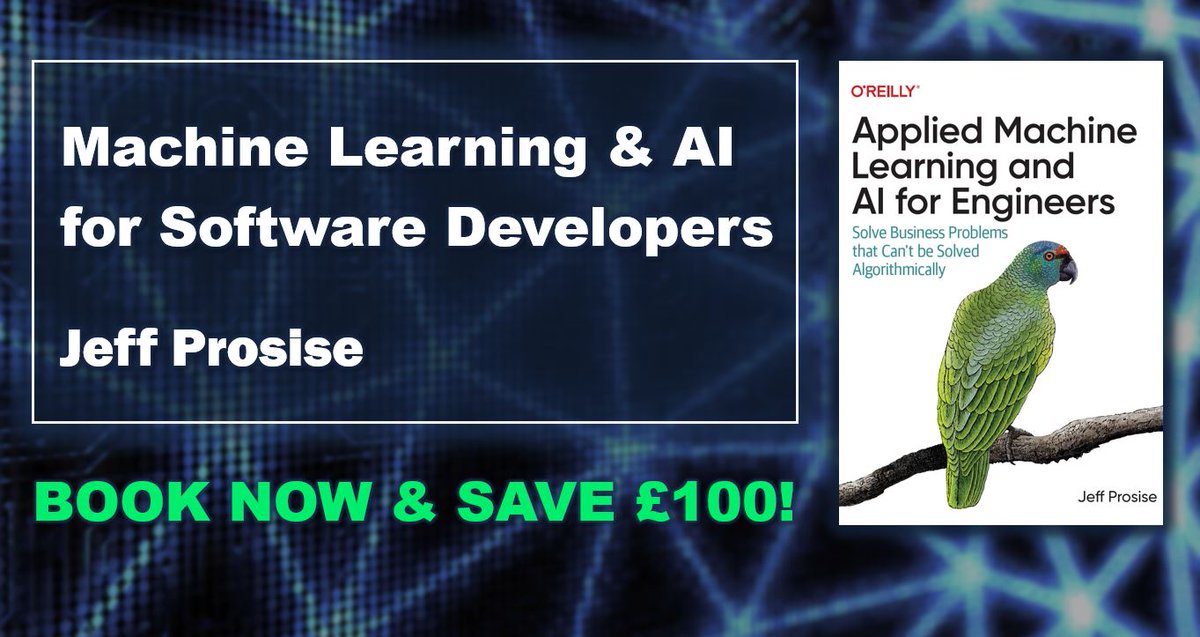 SoftwareDesign&Dev (@sddconf) on Twitter photo SDD Deep Dive - 3 day workshop
If you need to get up to speed on Machine Learning & AI, why would you choose to spend three intensive days learning with <a href="/jprosise/">Jeff Prosise</a>?
Maybe because he's just written the book on it.
Click here for the detailed agenda:
sddconf.com/workshop2022-m… SDD Deep Dive - 3 day workshop
If you need to get up to speed on Machine Learning & AI, why would you choose to spend three intensive days learning with <a href="/jprosise/">Jeff Prosise</a>?
Maybe because he's just written the book on it.
Click here for the detailed agenda:
sddconf.com/workshop2022-m…