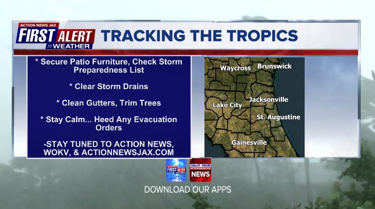 MikeFirstAlert's tweet photo. #firstalertwx things to do ahead of the storm... &amp; "Know the Cone" ... above all - stay calm &amp; keep checking back for storm updates @ActionNewsJax @WOKVNews https://t.co/uzPmgDffhO