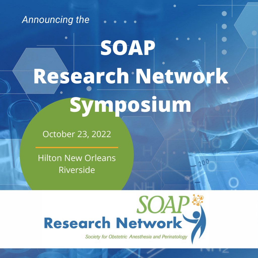 ruthi_landau's tweet image. If you are coming to New Orleans for #ASA2022 - join us on Sunday for the 1st @SOAPHQ Research  Network Symposium #ObAnes 

💡brainstorming
💡key note guest speaker 
💡networking 
💡lunch 

Open to members and non-members with (free) registration 👇🏻 

soap.memberclicks.net/index.php?opti…