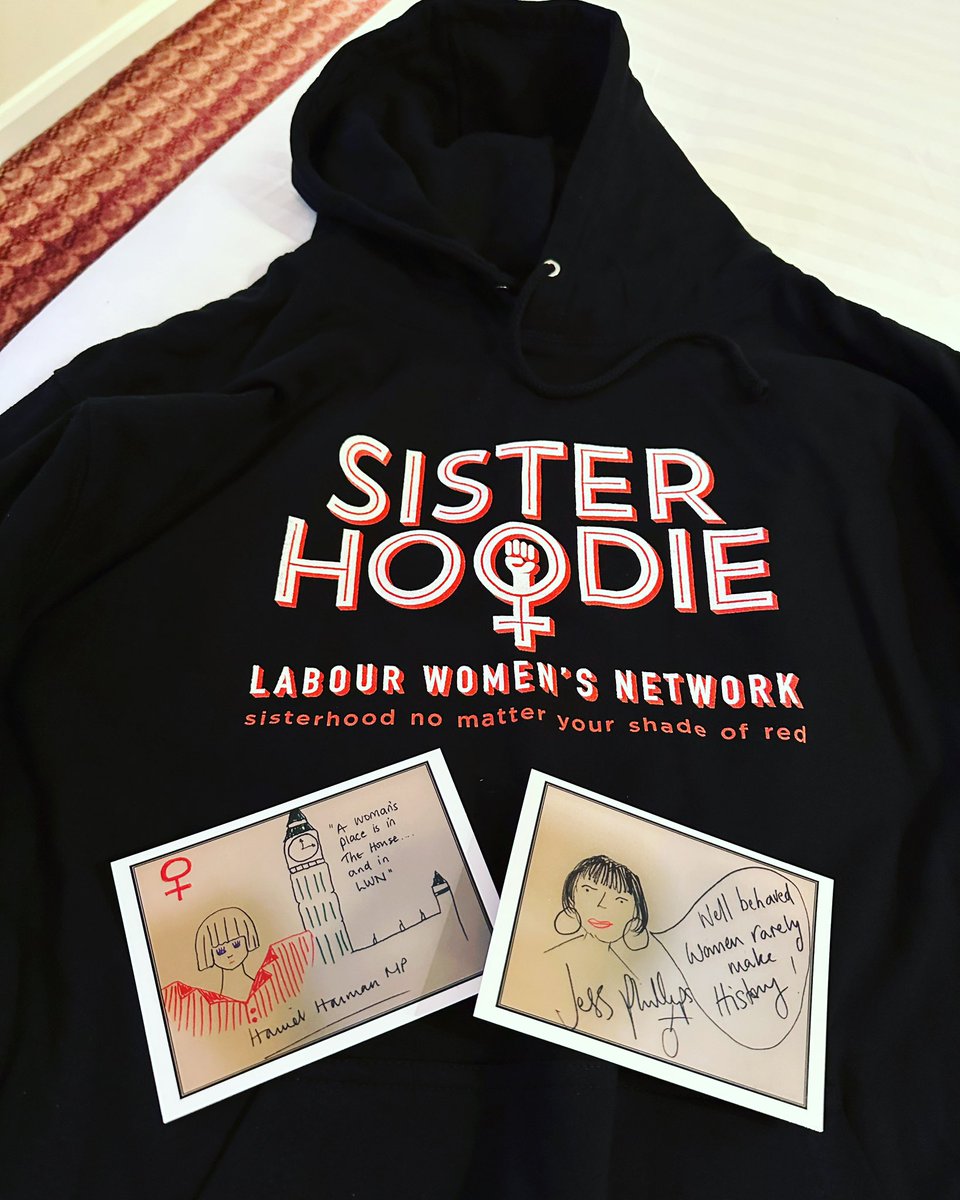 JoannaWestUK's tweet photo. First stop outside of the hall was to see the @LabourWomensNet obviously! When I heard there were Sisterhoodies back in I couldn’t resist! Awesome #postcards too! #sisterhood #labourwomen #keepthegoodstuff #Lab22 https://t.co/fMM6MpBXtJ