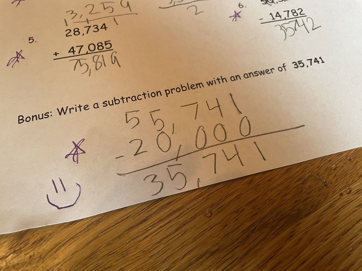 MrsMooney4th's tweet photo. We put a bonus on our math quiz, I'm loving the various creative thought processes, from simple to more complex, way to show your number sense! @AldenIntSchool https://t.co/TJ5iYMLpy8