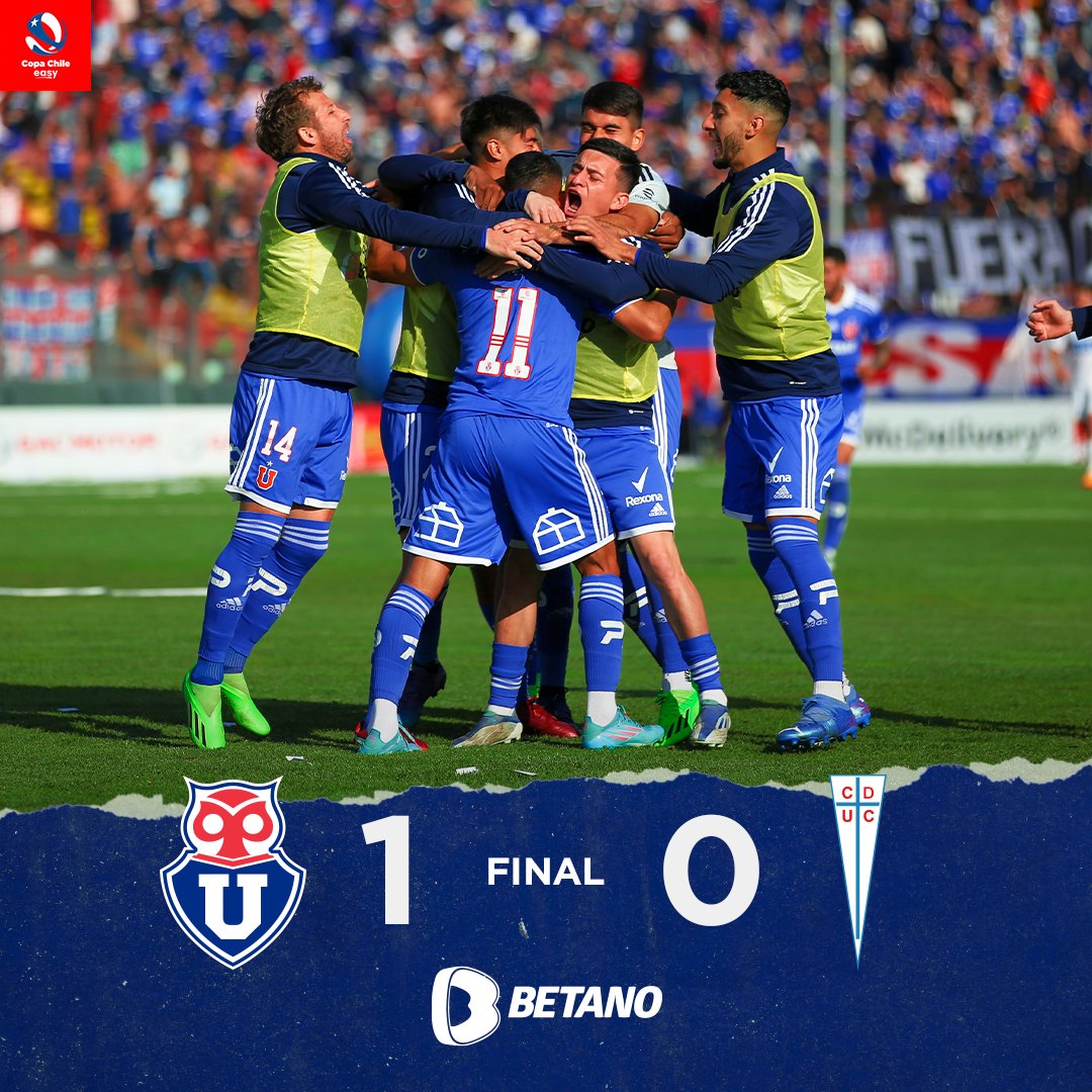 TRIUNFO EN SANTA LAURA! 🔥⚽️
Con gol de Cristian Palacios, derrotamos por 1-0 a Universidad Católica por la ida de los Cuartos de Final de #CopaChileEasy 2022 🏆

Con todo para la vuelta! 💪
#UdeChile 1-0 #UCatólica
#VamosLaU 🤘