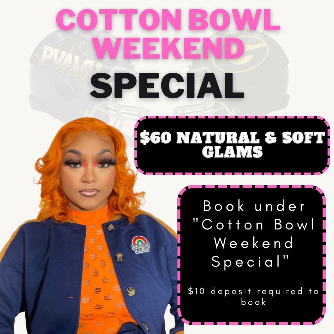 Hey Ladies!🥰 I have officially relocated to Dallas, TX &amp; I’m running a special for Cotton Bowl Weekend and you don’t wanna miss it!!🔥🔥🔥  Booking link in my bio!💗 #gramfam #pvamu