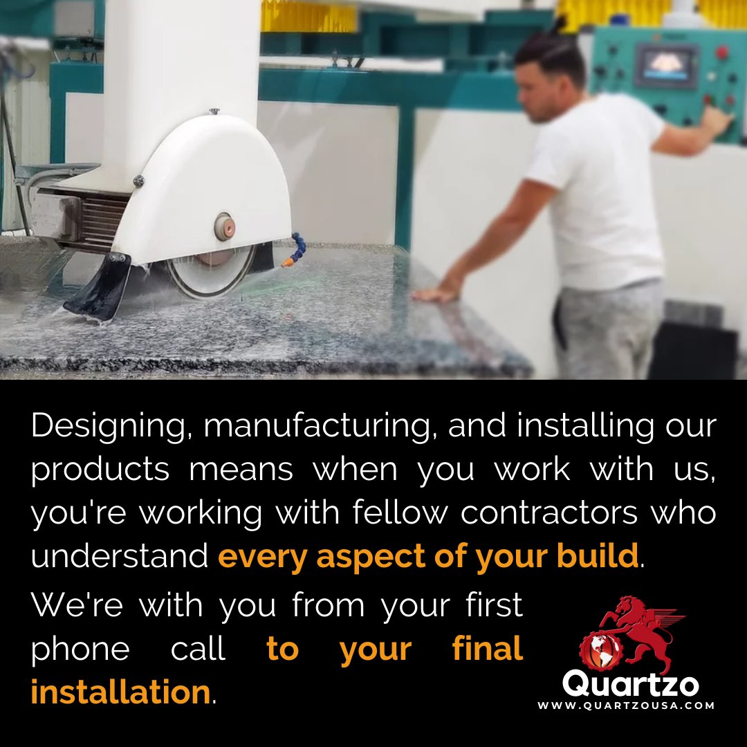 Durable, sustainable, and beautiful, #quartz instantly upgrades any build. Visit us at our website to see our full product line, read customer reviews, and schedule your free, no-obligation consultation today. #stone #table #backsplash #flooring #countertop #remodel #renovation