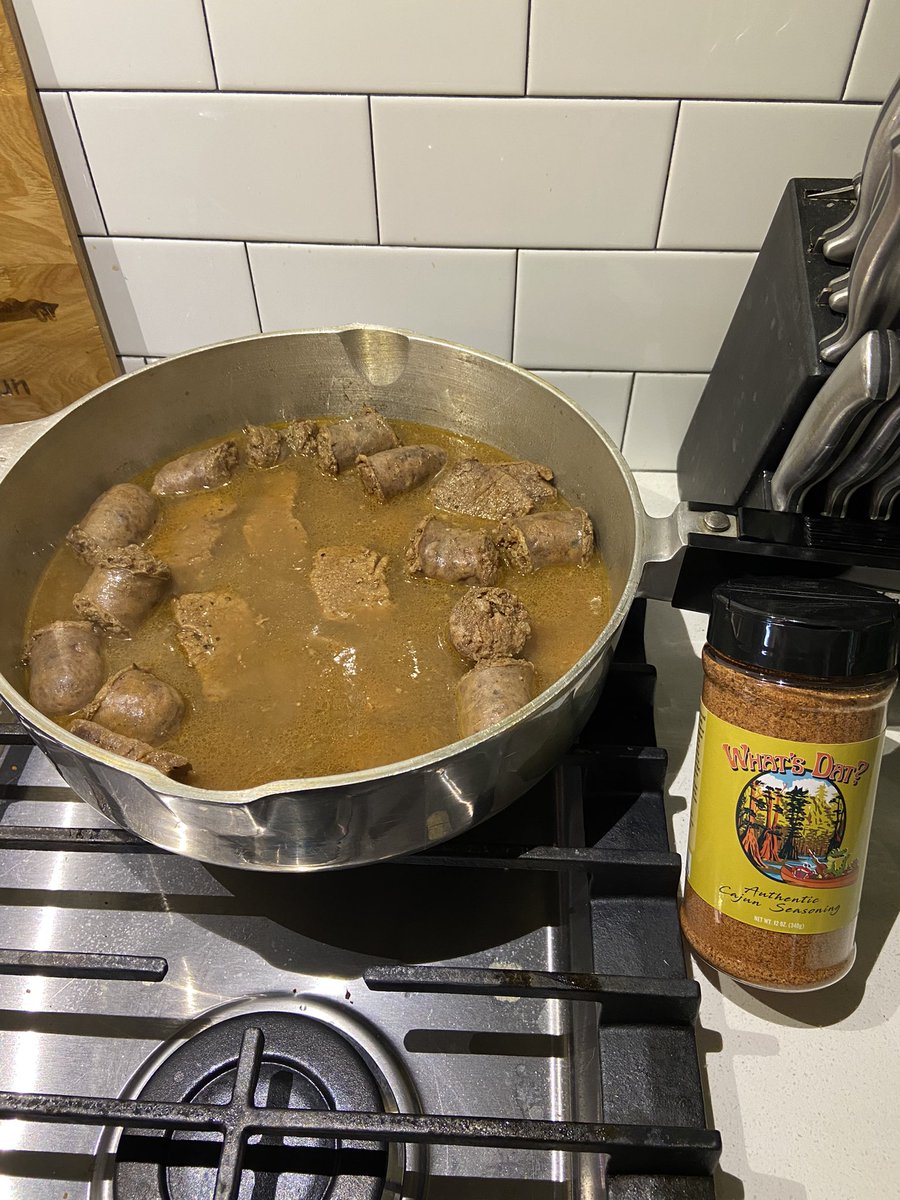 stevensigur's tweet photo. Cooked some #deer back strap and deer syrup #sausage I made. Seasoned it with some #whatsdat seasoning, my sons seasoning. Cest bon https://t.co/I73bsNzkMH
