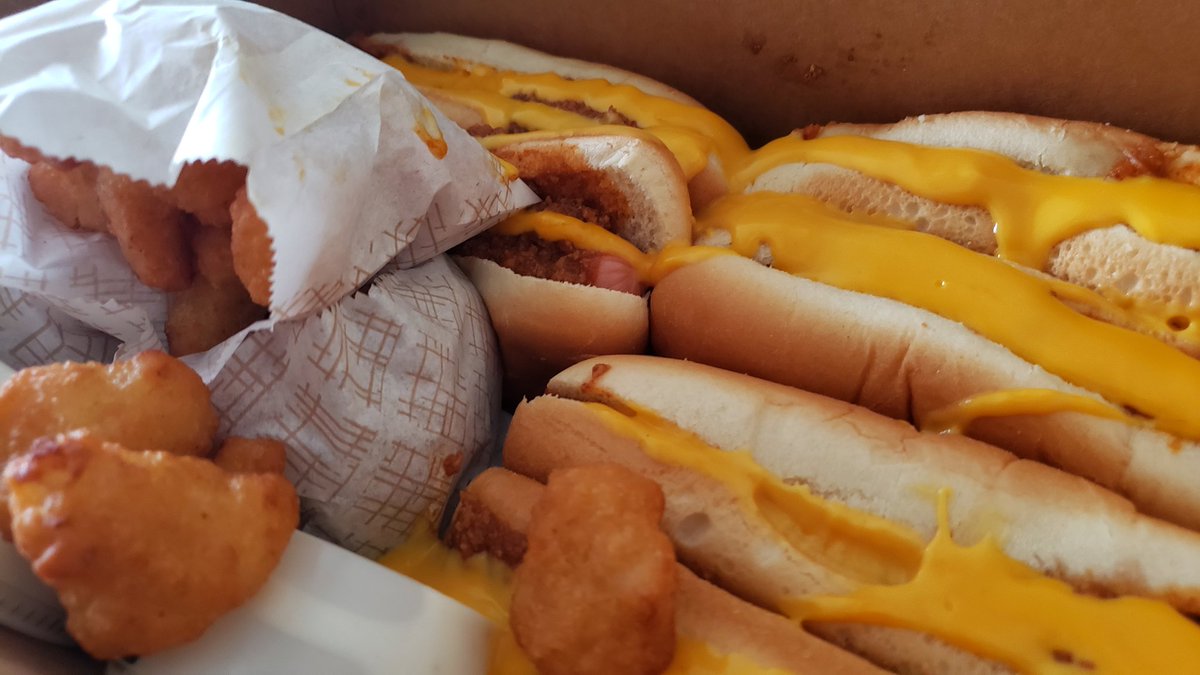 slaid's tweet photo. I often associate food with memory more than anything else, so remembering my mom tonight with spanish cheese dogs, breaded mushrooms, and breaded cauliflower from B&amp;K https://t.co/hGVXqfwk5p