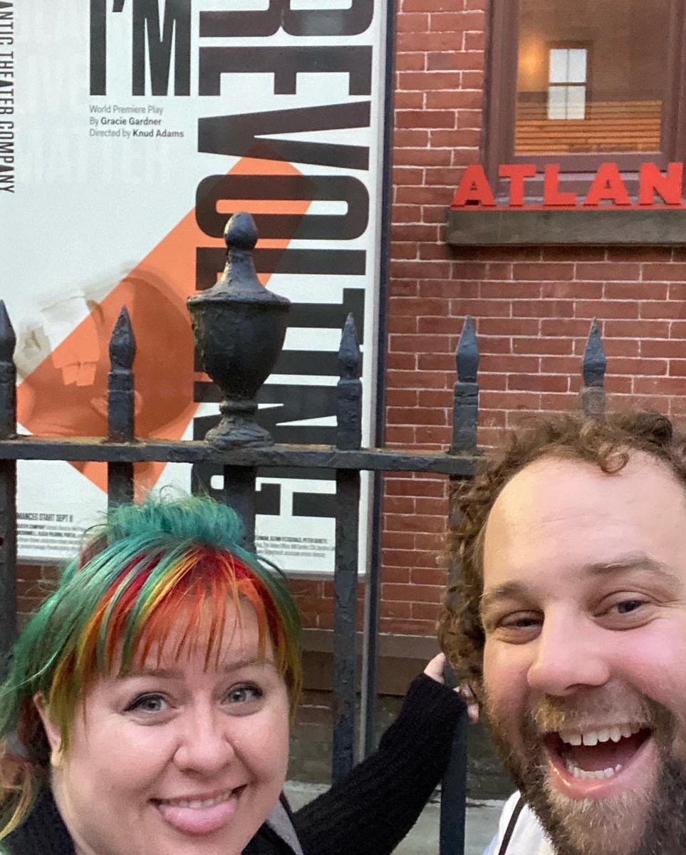 stagewhisperpod's tweet photo. Very exciting to be kicking off @atlantictheater season this evening with this amazing new show!! Just another gem in the crown that is this falls season!! #stagewhisperpod #offbroadway #AtlanticTheaterCompany #imrevolting #fallseason22 https://t.co/isAt2AW6rT