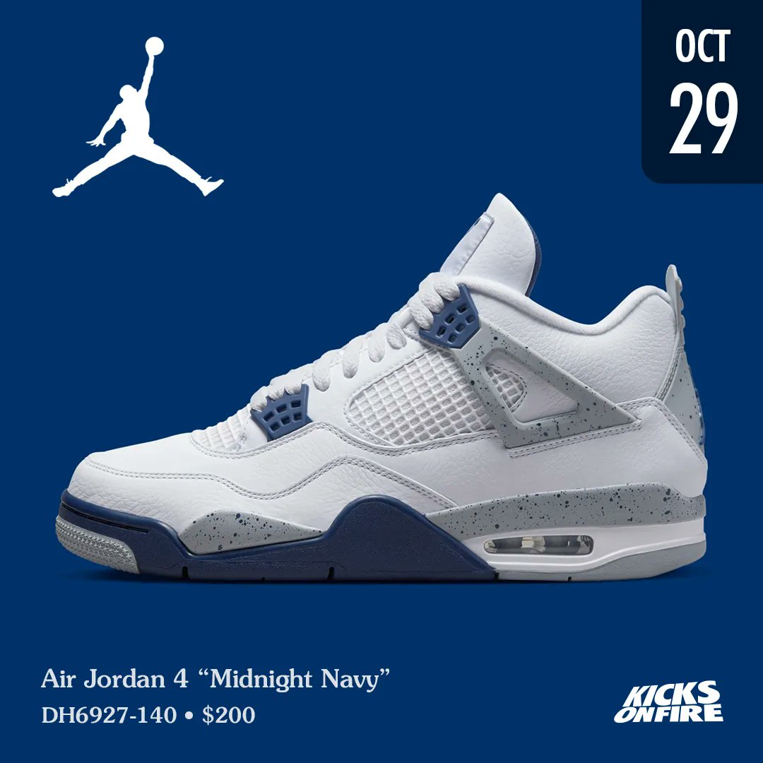 kicksonfire's tweet image. Air Jordan 4 “Midnight Navy”  💙 Hype for this pair ?