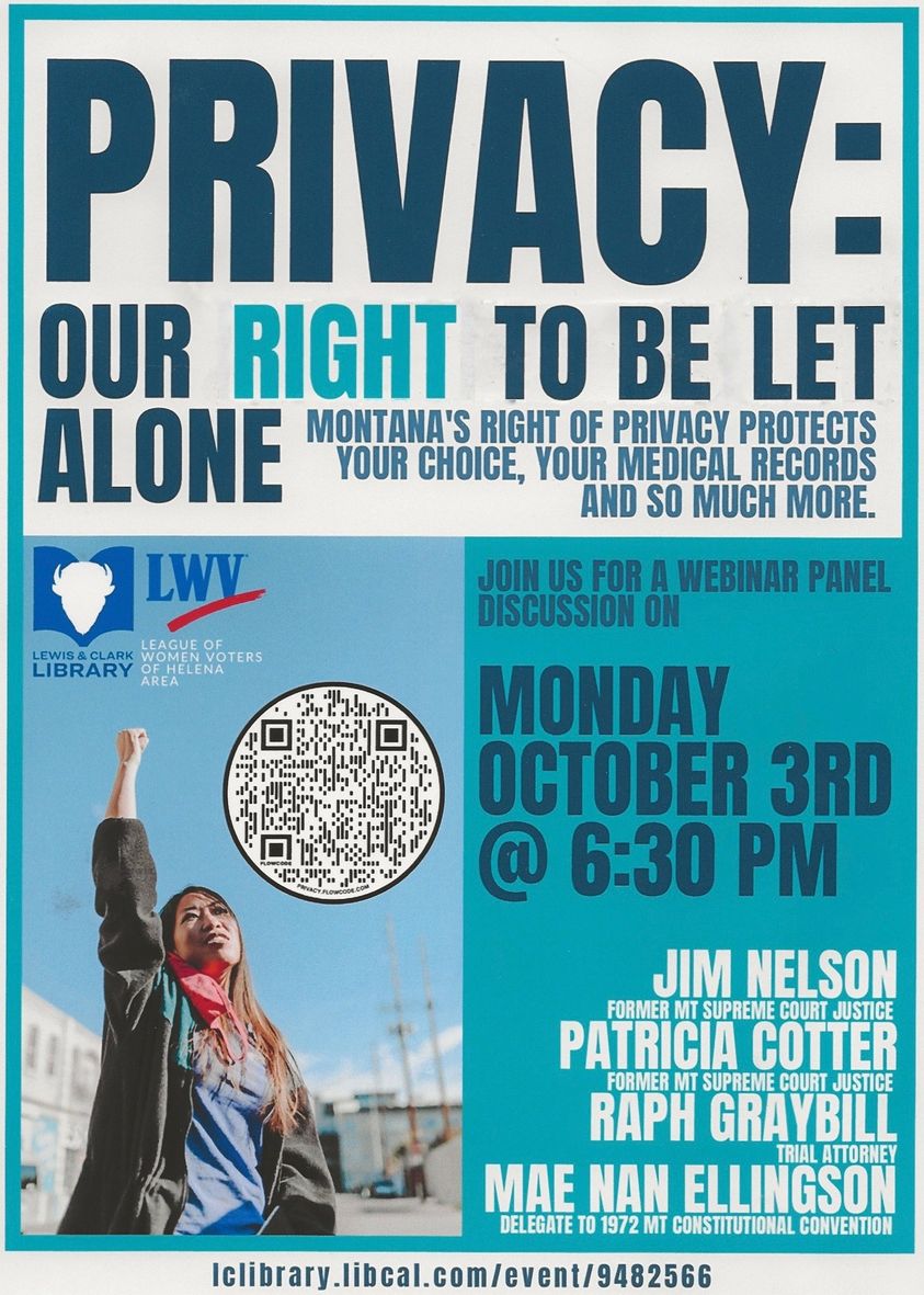 Privacy: Our Right To Be Let Alone Webinar October 3, 2022 AT 6:30 PM facebook.com/events/4050908… to register for this Zoom webinar.
