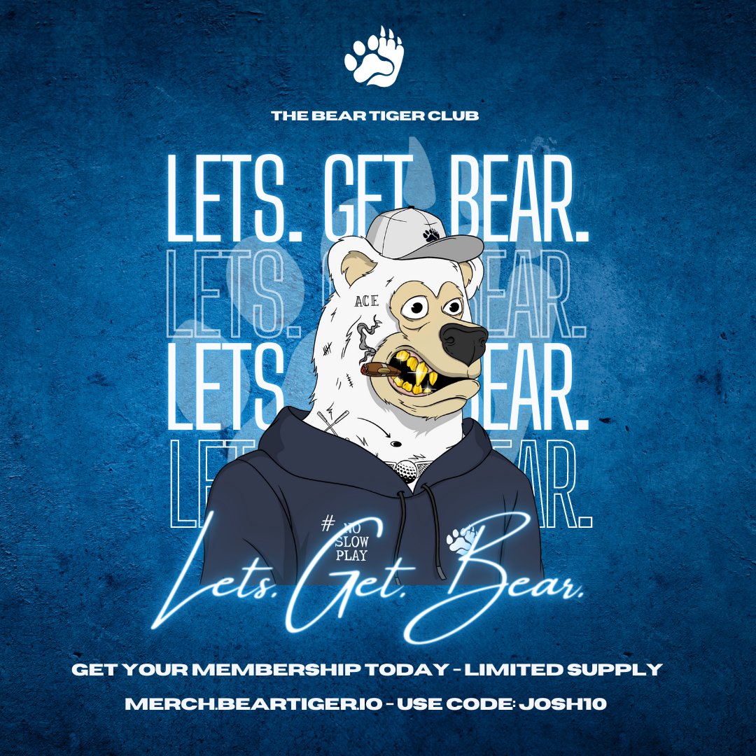 beijingdou's tweet photo. Congrats to my client @BearTigerClub on launching their presale mint pass! Use my code JOSH10 for 10% off a guaranteed Bear and membership to their digital Golf Club.

https://t.co/TkDcK3KLFW

Retweet this tweet for a chance to win 1 free pass. Winner chosen 9/28. https://t.co/udjNa9N18t