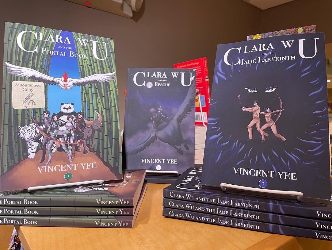 vincentyee8's tweet photo. @ClaraWuBooks My books got top shelf billing at Newtonville Books and they look fabulous! Book 4 with its stunning cover arrives this week. #AsianBooks https://t.co/QzPjFkfT42
