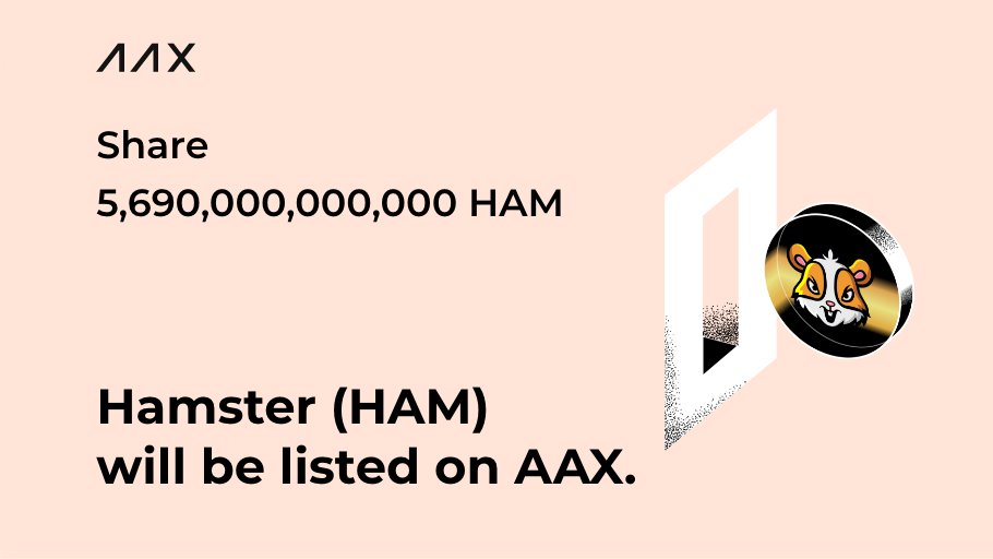 AAXExchange's tweet image. #AAX will list Hamster(HAM)

📋Trading pair: #HAMK / #USDT
🤗Deposit &amp;amp; Withdrawal: 9AM Sept 26, 2022
😊Spot Trading: 9AM Sept 27, 2022
*UTC

🚀Subscribe &amp;amp; Retweet to Share 600,000,000 HAMK
🗓Event period: 9 AM Sept 26-Oct 03 (UTC)

Details: bit.ly/3Ca6c1K