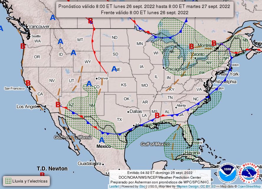 SkyAlertStorm's tweet photo. ¡Llega el primer #FrenteFrío de la temporada!

🔵Desde mañana lunes, el #FrenteFrío1 se moverá sobre el norte de #México, alcanzando el oriente el miércoles 28, con:

•Lluvias/tormentas fuertes-intensas 🌧️ en el norte, centro, oriente y sur-sureste durante el periodo mencionado. https://t.co/erYWEGjjNK