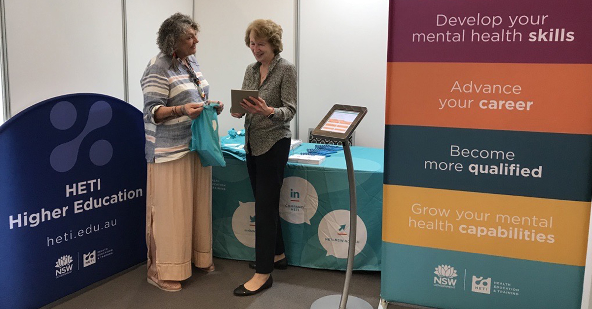 NswHeti's tweet image. Wonderful to reconnect with our mental health nursing community and discuss the professional development opportunities available at HETI Higher Education at the recent @ACMHN conference. Lots of interest in our microcredentials (50-hour units) - heti.edu.au/our-courses/pr… #ACMHN2022
