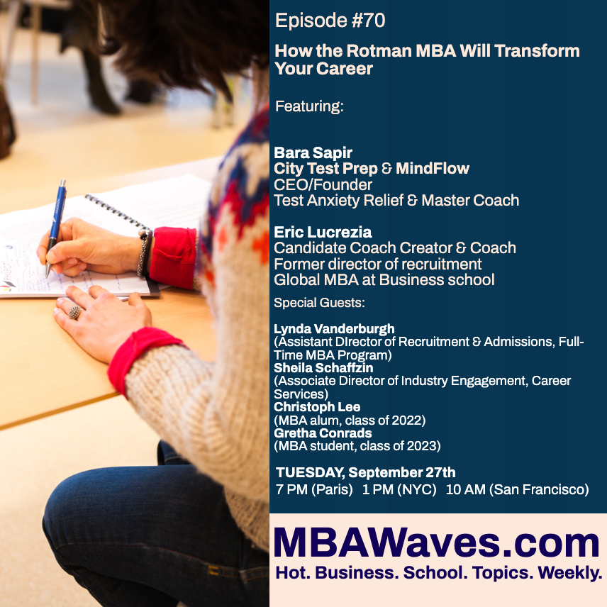 MbaWaves's tweet photo. Join @EricLucrezia, @BaraSapir, and our special guests for a 30-minute boost from expert coaches from across the spectrum of education and business!
#mbalife #MBA #GMAT #MBAwaves
Link:https://t.co/2rBarYqKEZ https://t.co/oiTztTsdcU