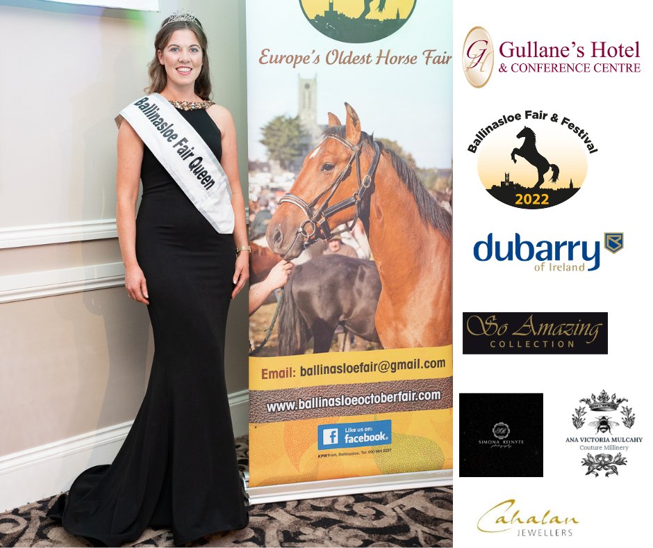 Congratulations to our new festival Queen Melissa Glynn. We hope you enjoy the next few weeks and create memories that last a lifetime. #ballinasloefair #ballinasloelife #ballinasloelifemagazine #octoberfair #horsefair #shearwater #gullanehotel #Dubarry #AnnaVictoria #cahalans