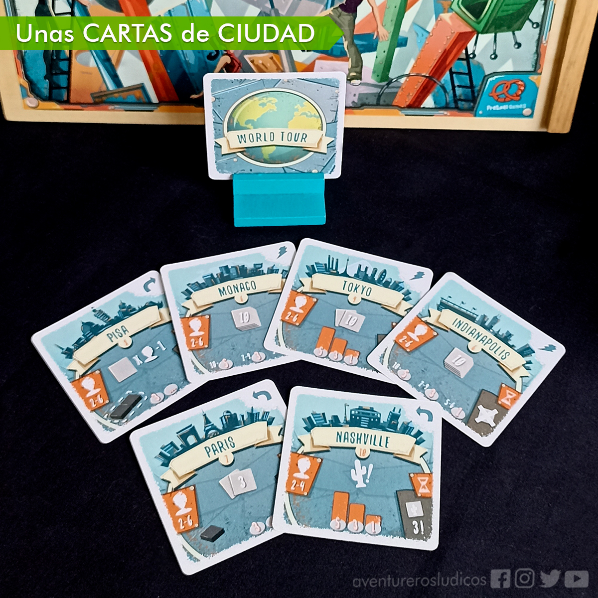 ALudicos's tweet photo. #JUNKART, eres un artista compitiendo por tener más seguidores al final de las 3 exhibiciones en 3 ciudades. Un juego de habilidad, apilamiento y equilibrio, construirás obras, de acuerdo a las cartas de ciudades que visites😊
👥:2-6
⏳:30" aprox
👨‍👦:8 años a +
#AventurerosLudicos https://t.co/xyrneJohNR